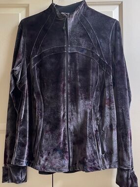 🍒LULULEMON sz 18 DEFINE Jacket Ltd Edition INTERSTELLAR Dk Gray/Purple *VELOUR